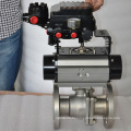 ss304 flange pneumatic ball control valve with air filter relief pressure valve